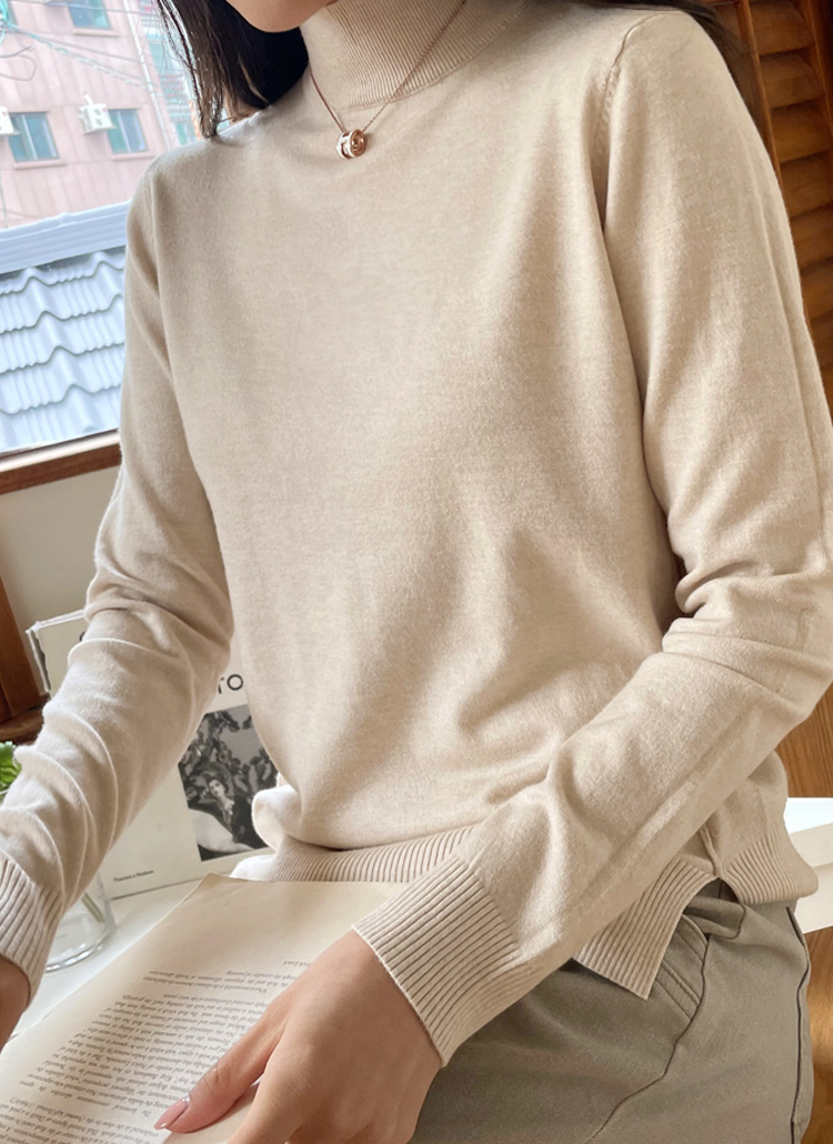 スリットヘムハイネックニット レディースファッション通販 Dholic 公式