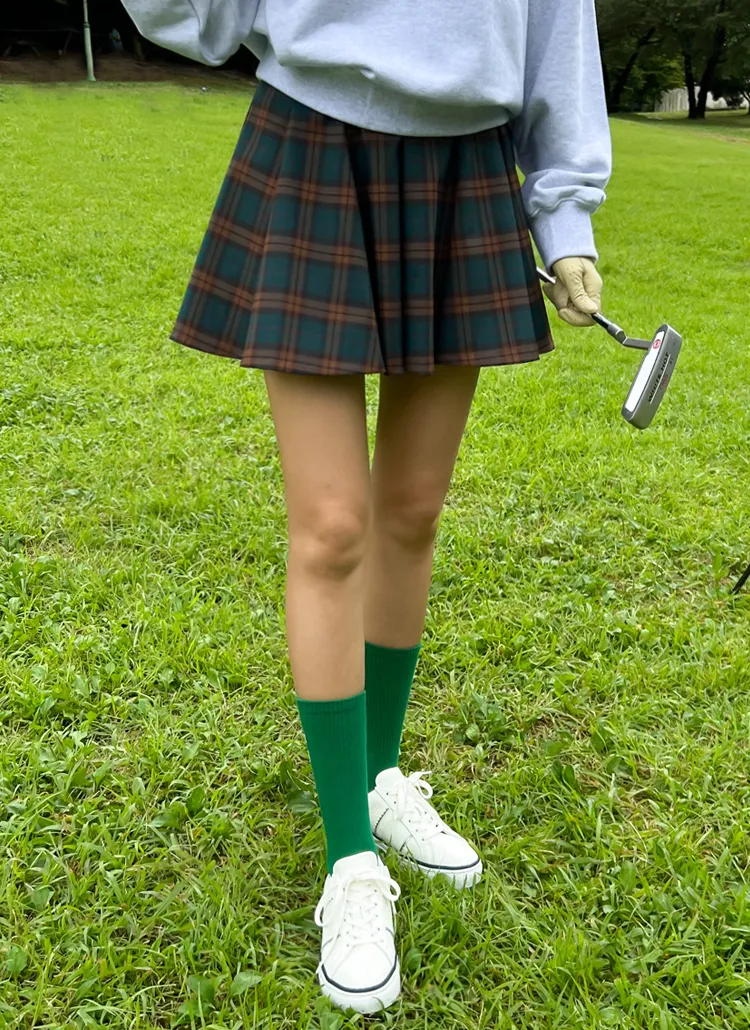 タータンチェックプリーツスカートパンツ | レディースファッション  