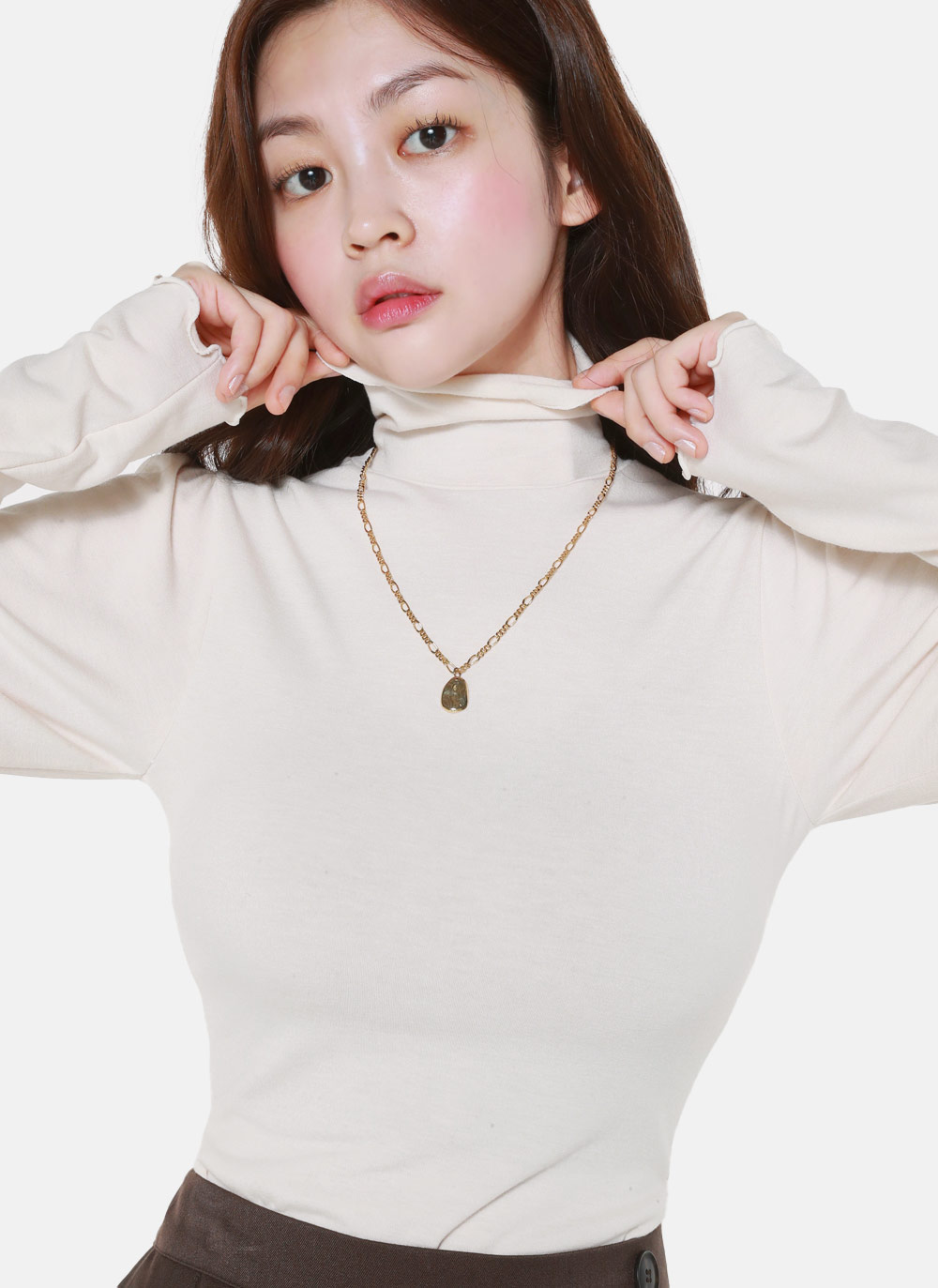 裏起毛メロウハイネックパフTシャツ | レディースファッション通販 - DHOLIC