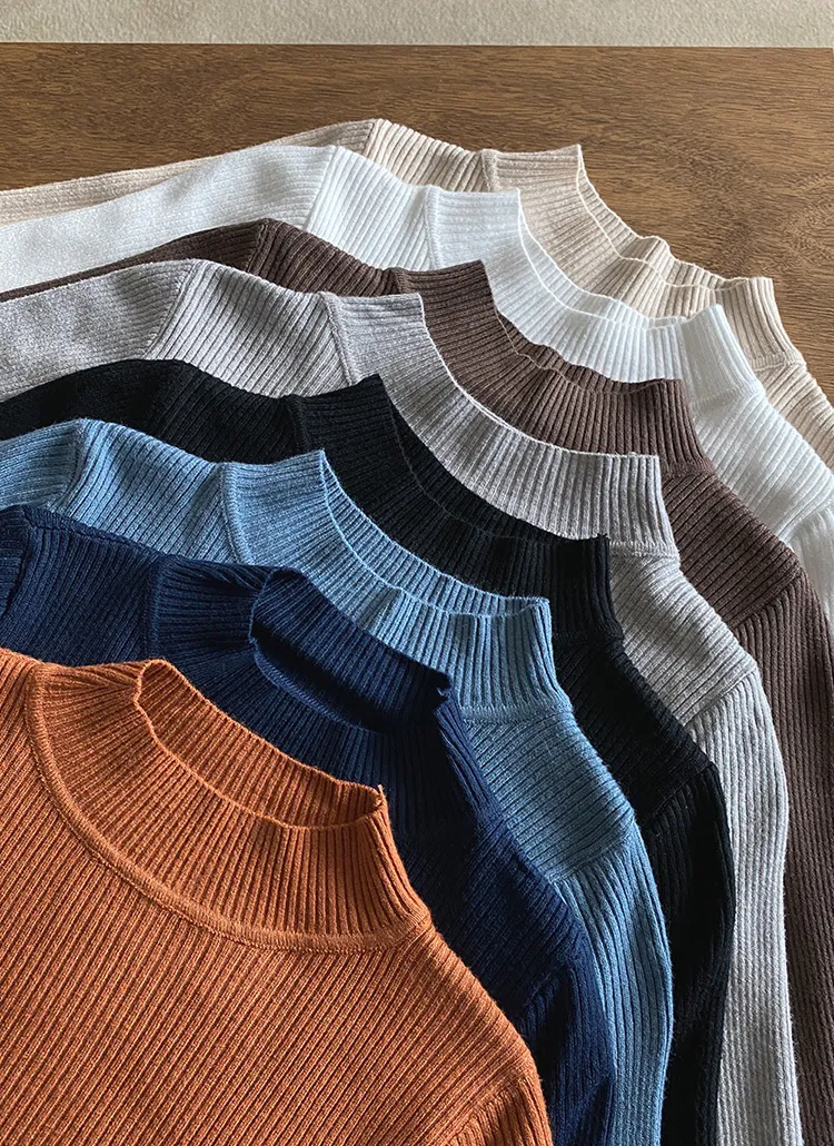 ハーフネックリブニット | DHOLIC | 詳細画像1