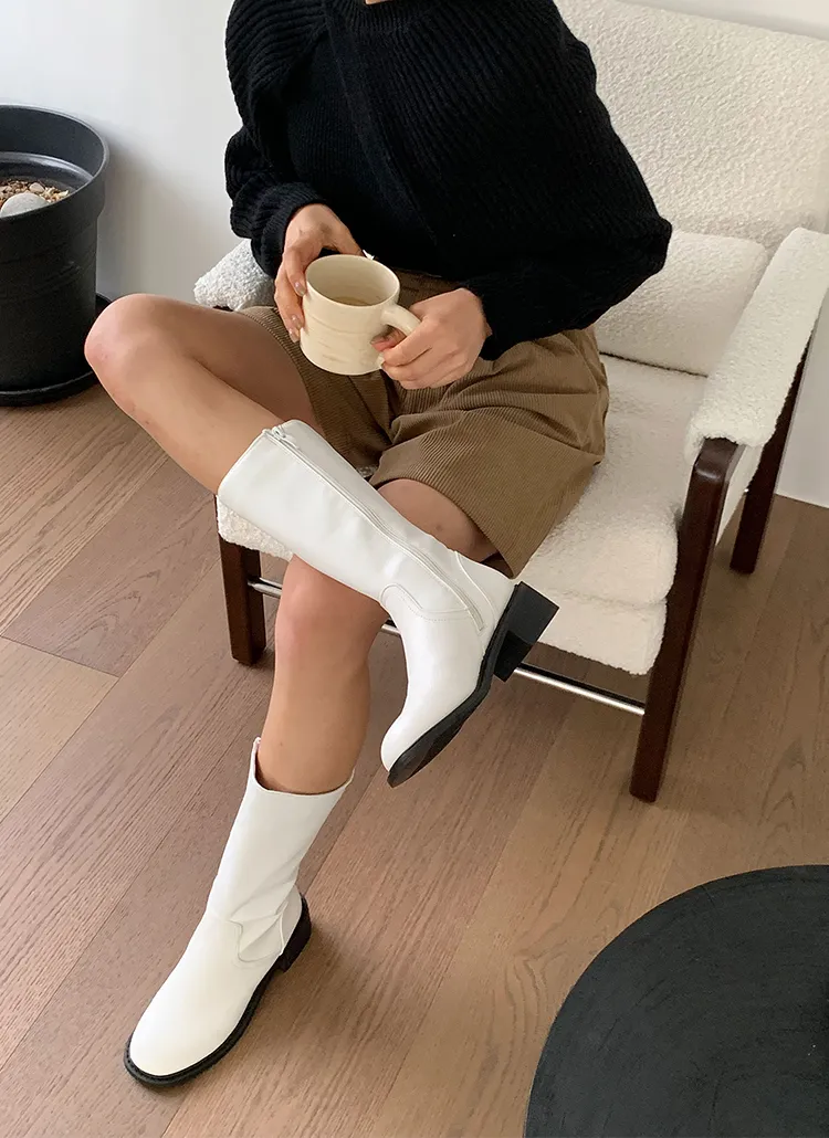 レザー調ステッチラインブーツ | shescall | 詳細画像1