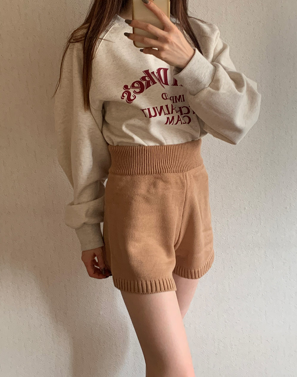 DIANTE ♡ ニットショートパンツ etoll. エトル モヘアタッチニットショートパンツ ボトムス