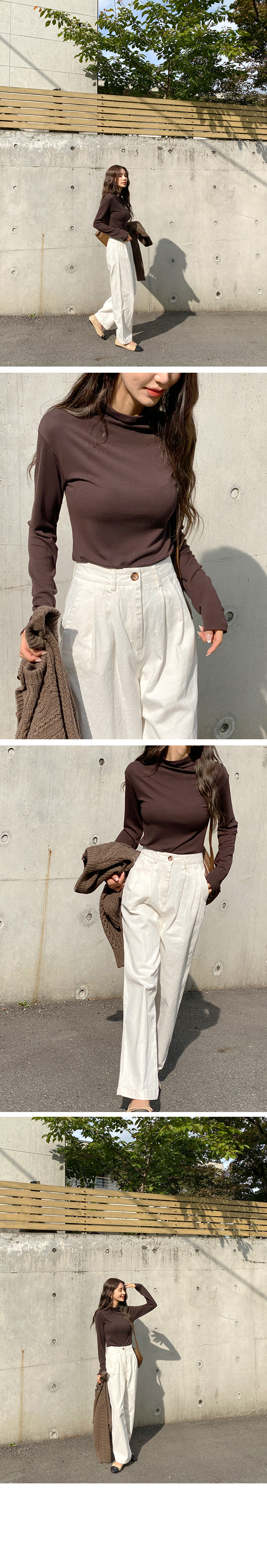 ハーフネック長袖Tシャツ | DHOLIC | 詳細画像9