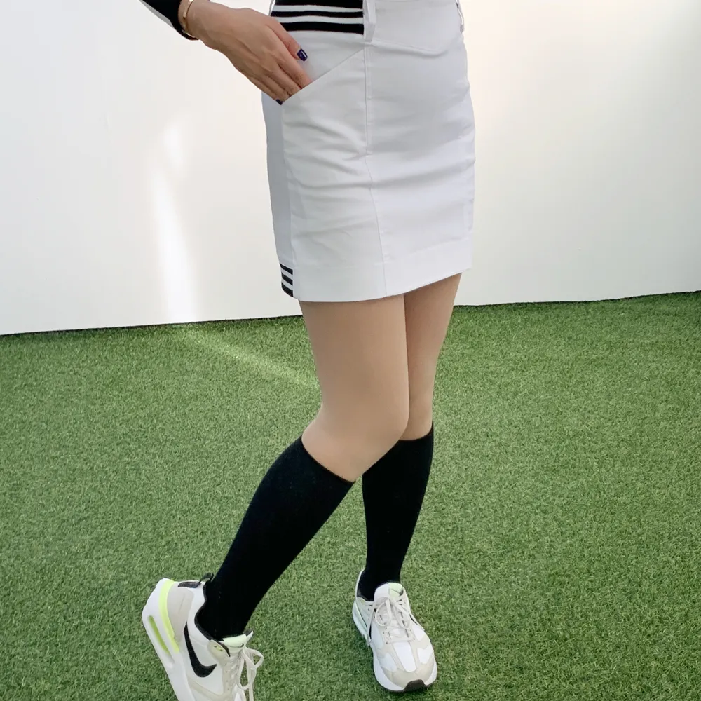 配色ラインサイドゴムミニスカートパンツ | voer | 詳細画像4