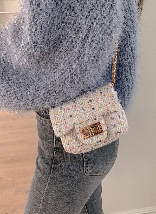 カラフルツイードミニショルダーバッグ | レディースファッション通販  
