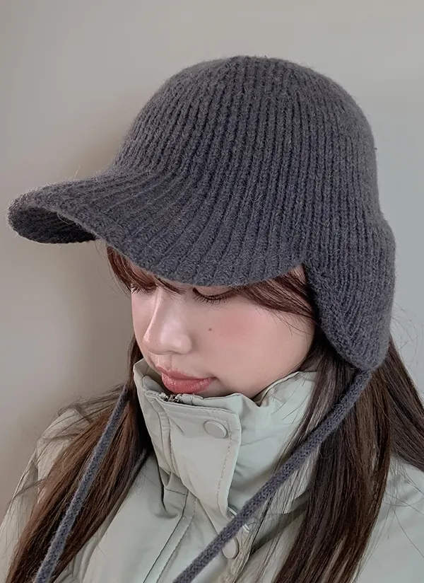 耳当てストラップニットキャップ | qnigirls | 詳細画像1