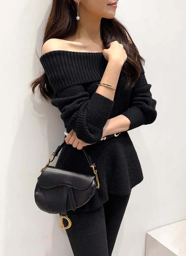 ☆新品☆ Kalinka けばけばしく 黒 ブラック ニット フロントボタン  