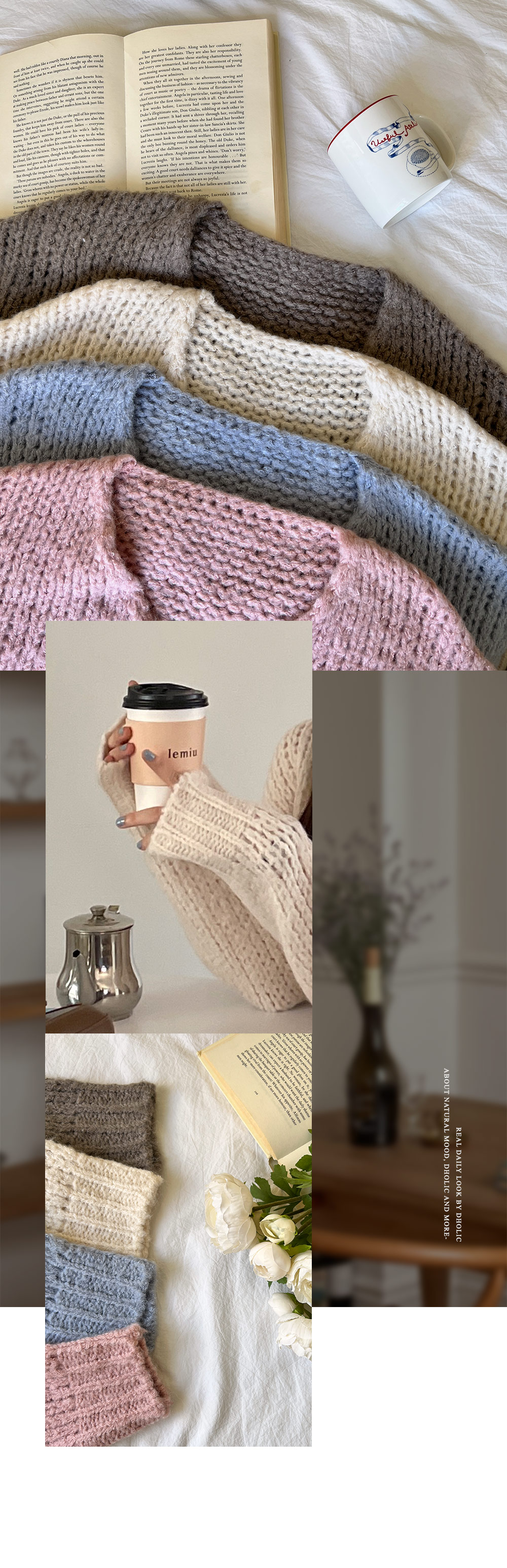 ウール混Vネックルーズニット | DHOLIC | 詳細画像7