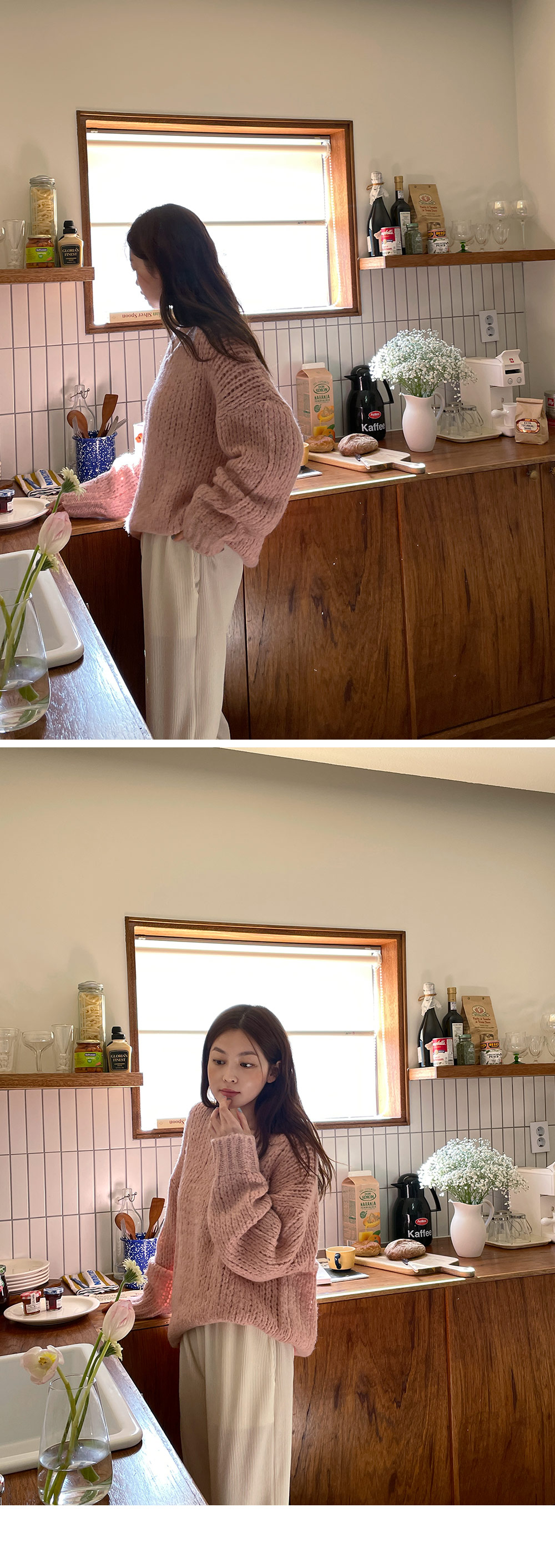 ウール混Vネックルーズニット | DHOLIC | 詳細画像11