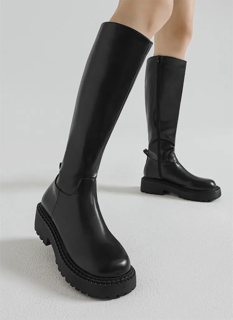 トラックソールロングブーツ | chaakan | 詳細画像1