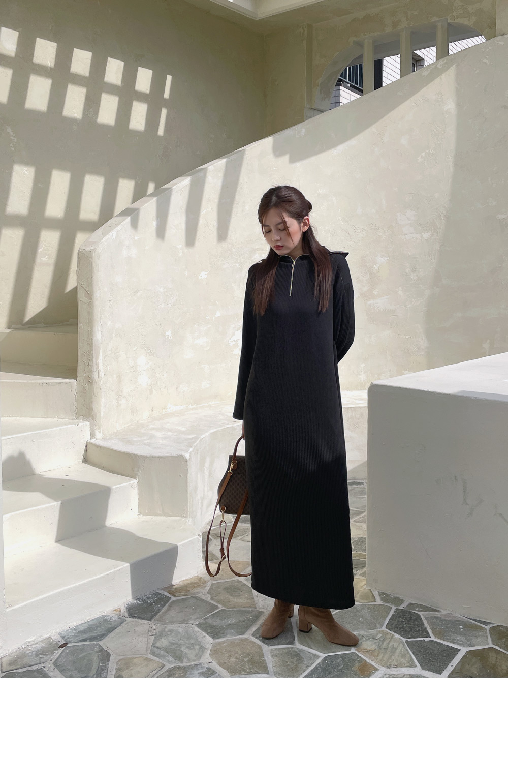 ワイズ Y's テント型 ドッキングワンピース 変形 ハーフジップ ウール 2 ワイズ Y's テント型 ドッキングワンピース 変形 ハーフジップ ウール