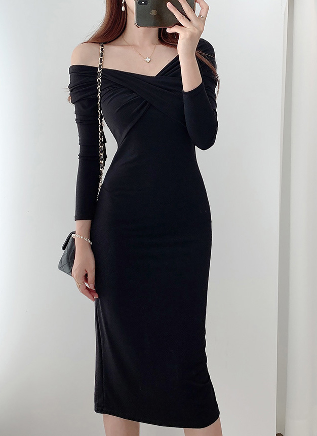 フォクシー　タイトワンピース フロントクロスタイトワンピース | レディースファッション通販 - DHOLIC