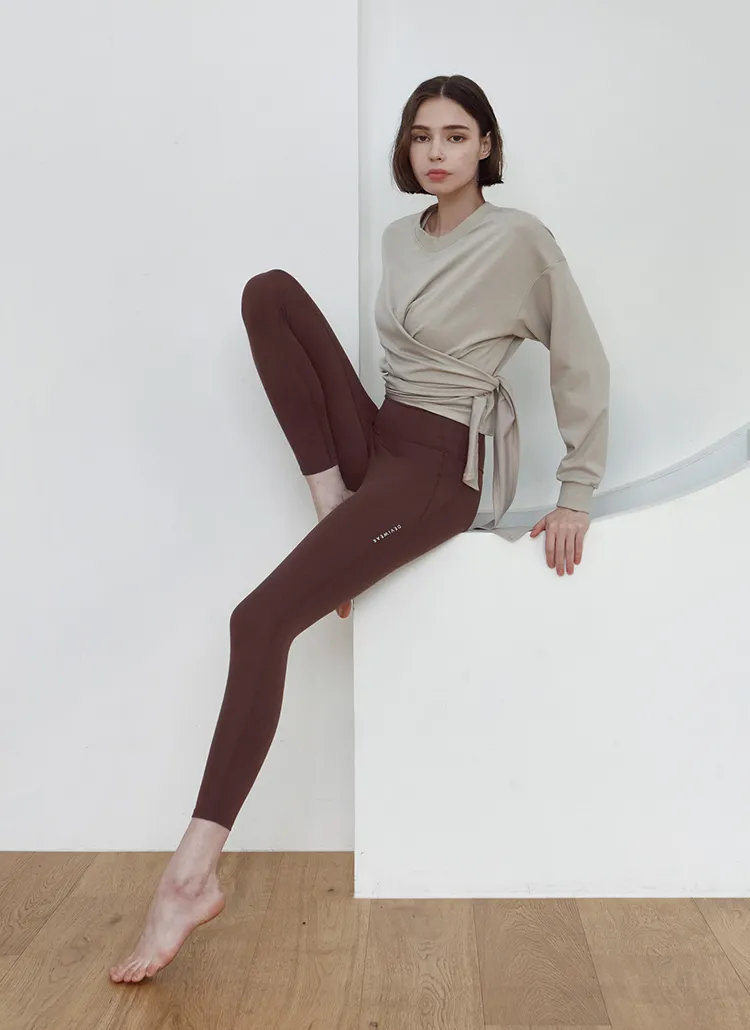 裏起毛ハイウエストラインレギンス(red brown) | DEVIWEAR | 詳細画像1