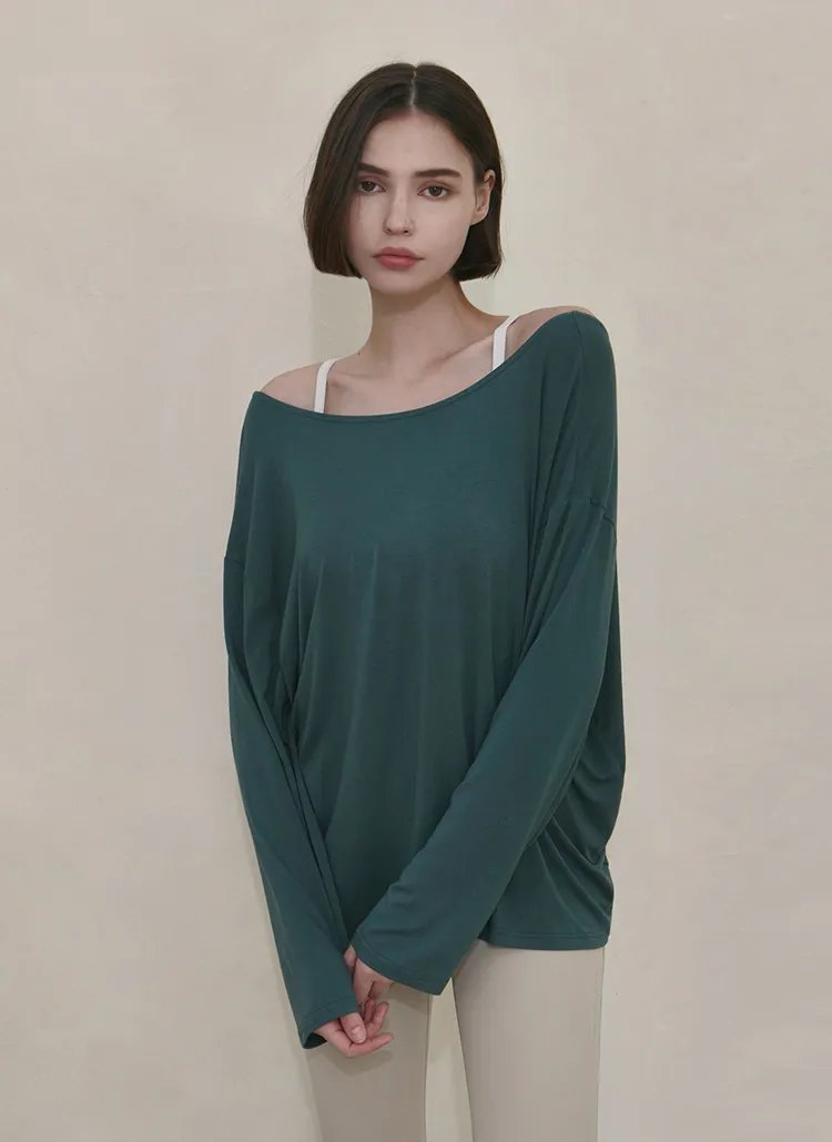 バックツイストクロスTシャツ(Ash green) | DEVIWEAR | 詳細画像1