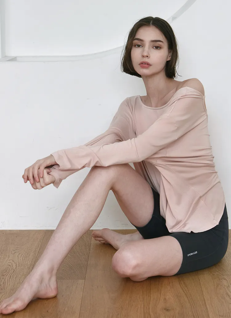 バックツイストクロスTシャツ(Salmon pink) | DEVIWEAR | 詳細画像1