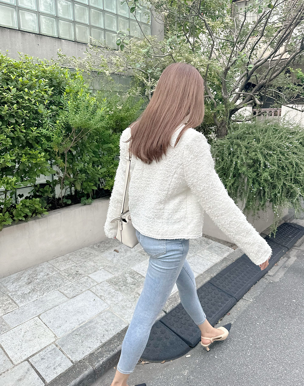 ツーボタンスキニーデニムパンツ | レディースファッション通販
