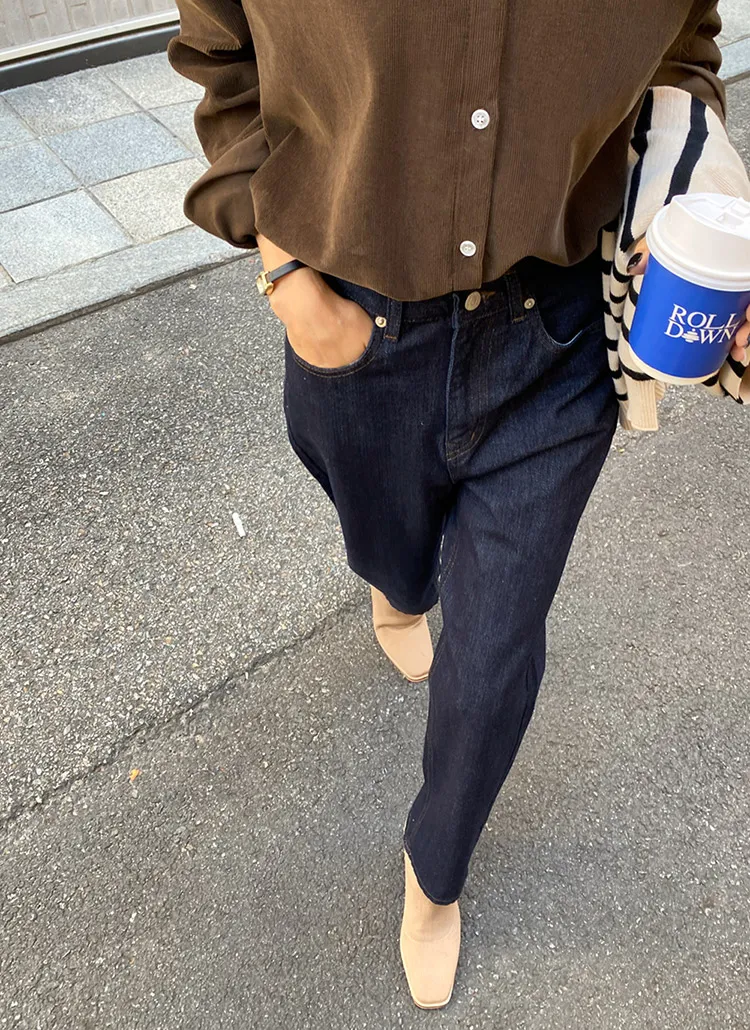 パッチストレートデニムパンツ | DHOLIC | 詳細画像1