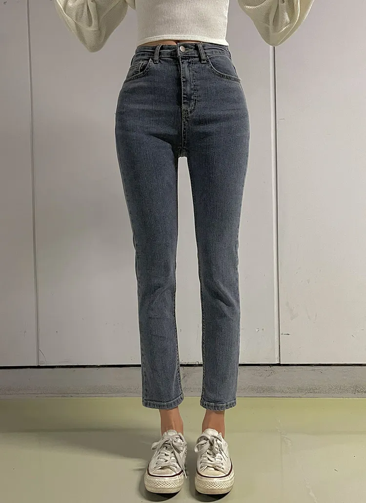 スキニーダークグレーデニムパンツ | レディースファッション通販 - DHOLIC