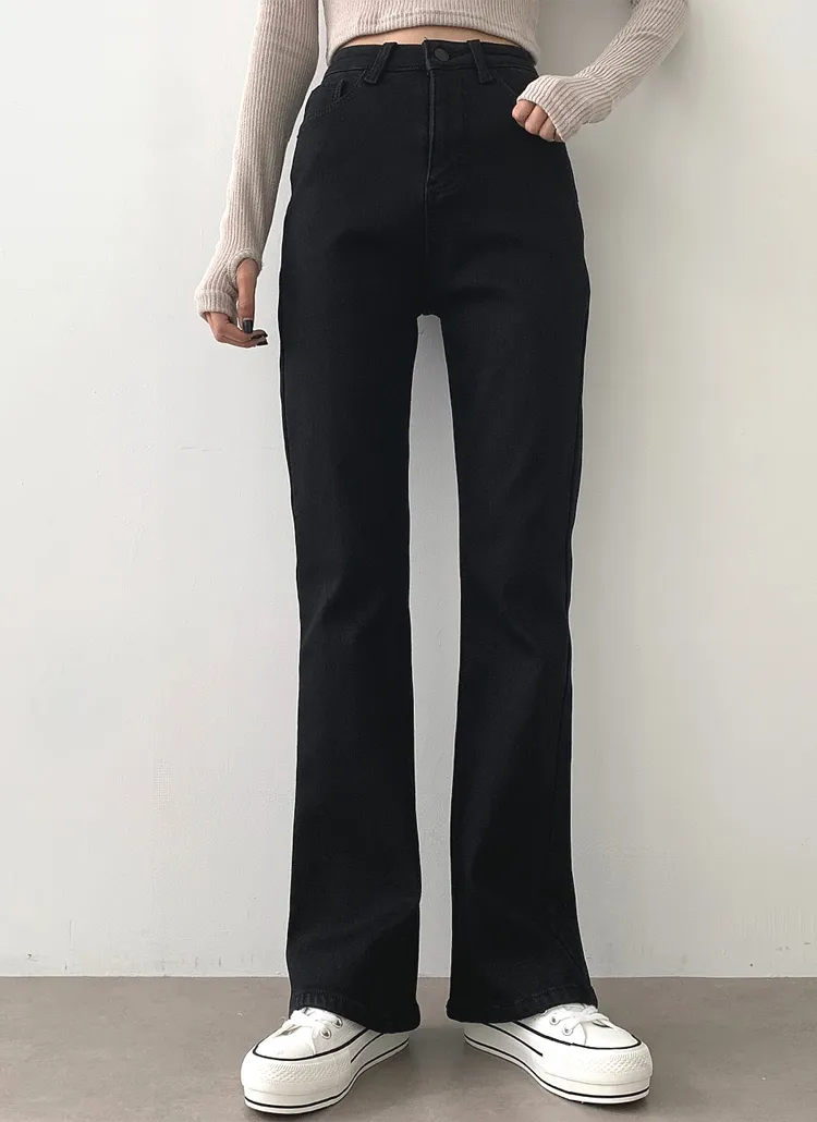 ファー裏地ブラックフレアパンツ | bokplace | 詳細画像1