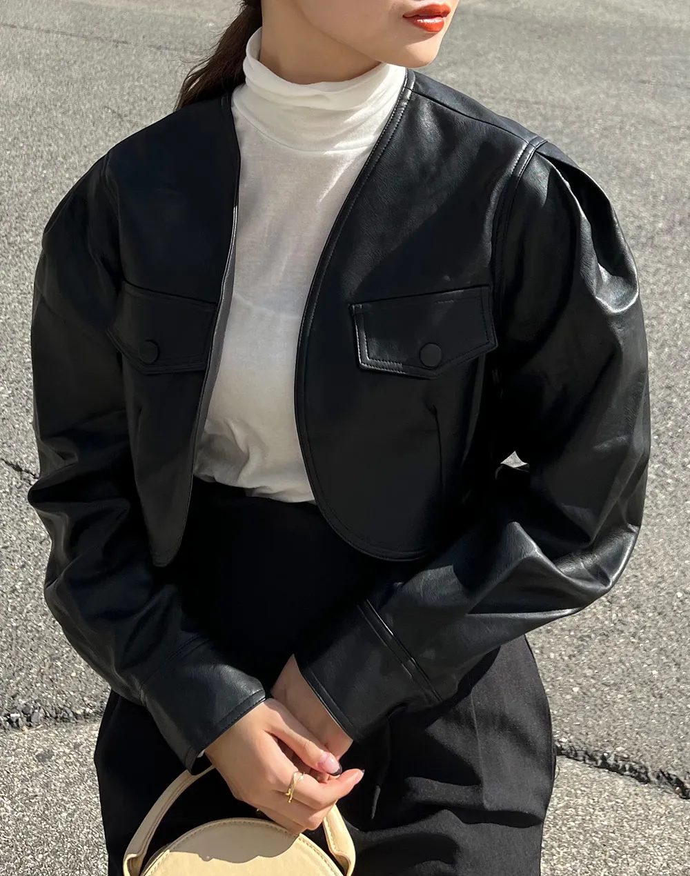 GRIMEYPULeatherJacket／フェイクレザージャケット