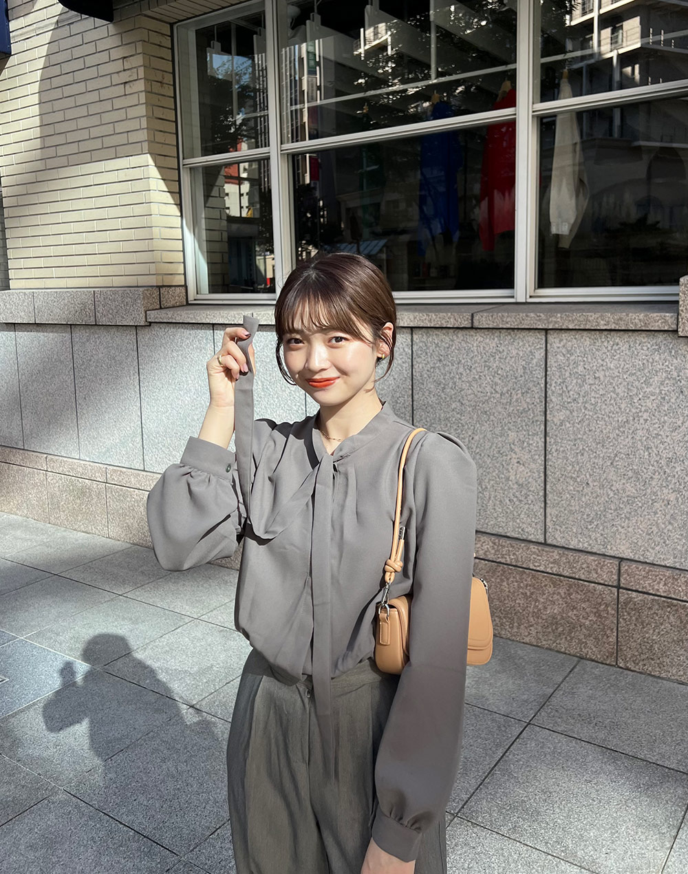 ボウタイブラウスオールインワン | レディースファッション通販