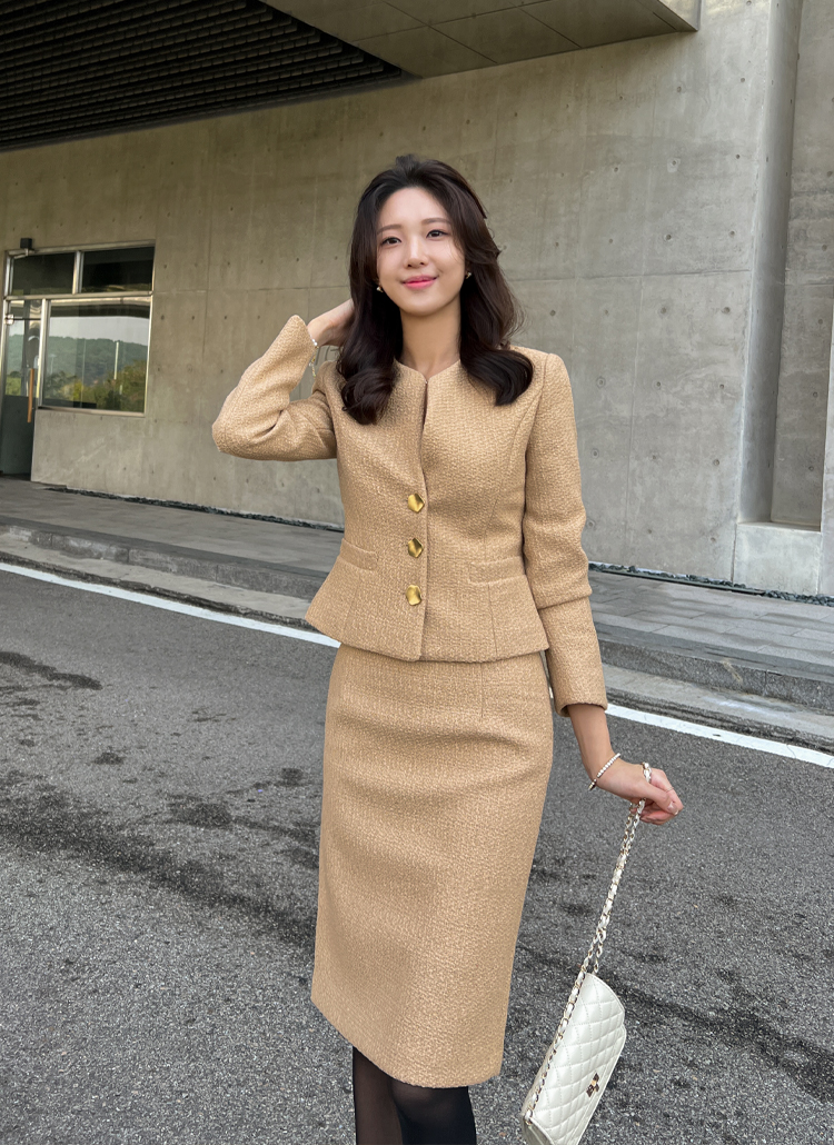 夏・お店屋さん ツイードシャツジャケット\u0026プリーツスカート