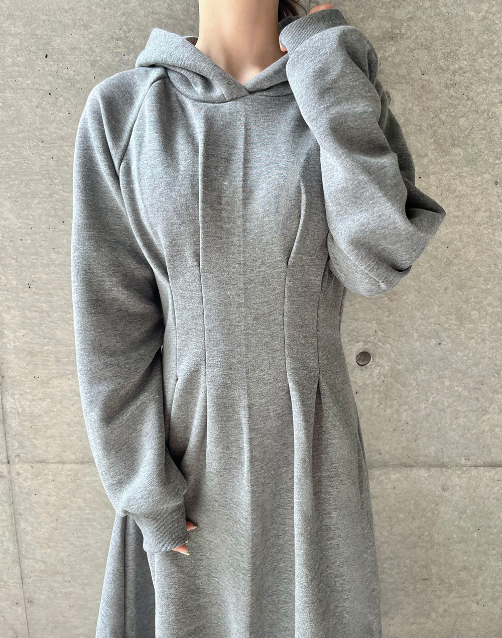 裏起毛ウエストタックパーカーワンピース | 詳細画像15