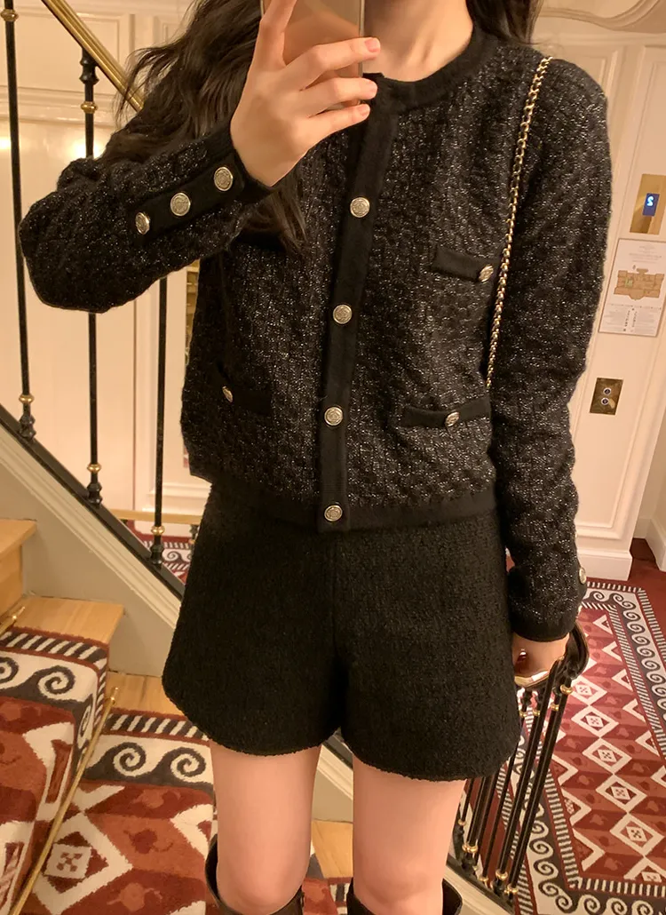 ラメツイードニットカーディガン | レディースファッション通販 - DHOLIC 