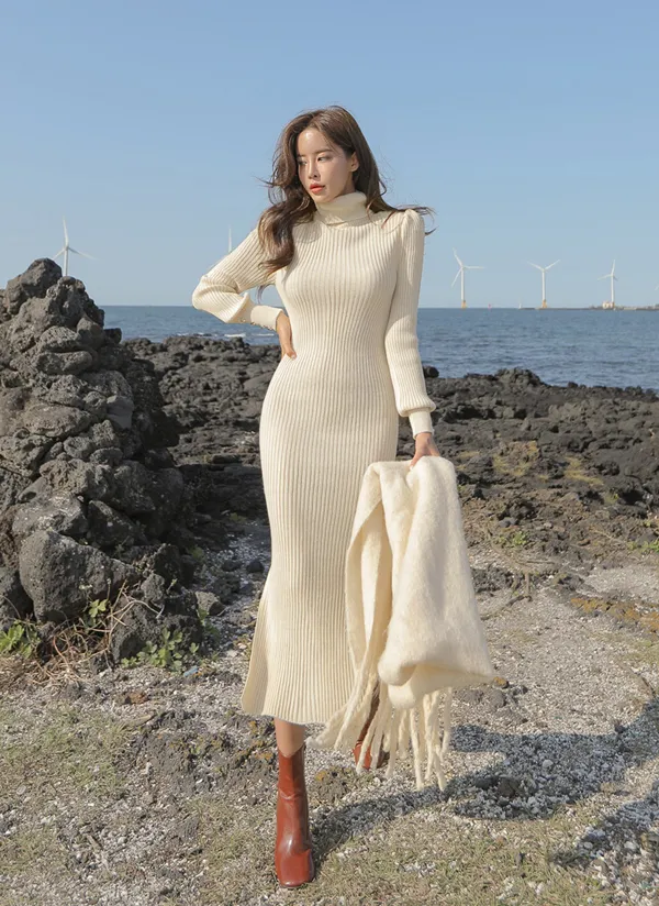 タートルネックニットワンピース | レディースファッション通販 - DHOLIC 
