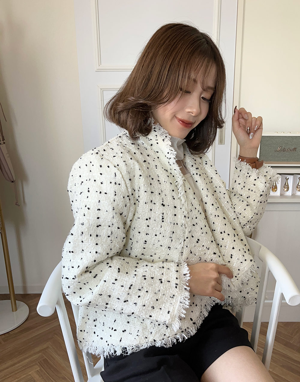 ドットツイードジャケット | レディースファッション通販 - DHOLIC