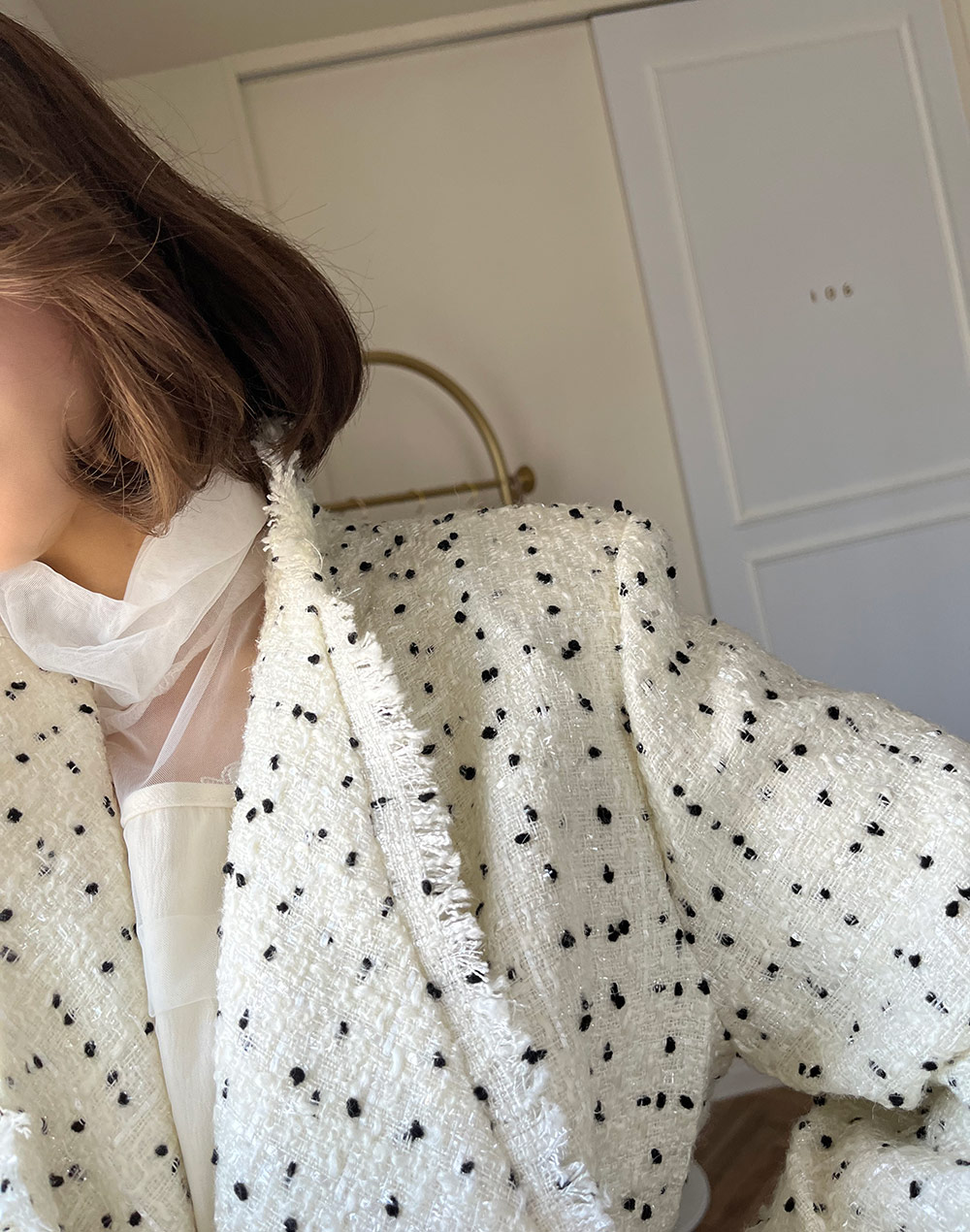 ドットツイードジャケット | レディースファッション通販 - DHOLIC