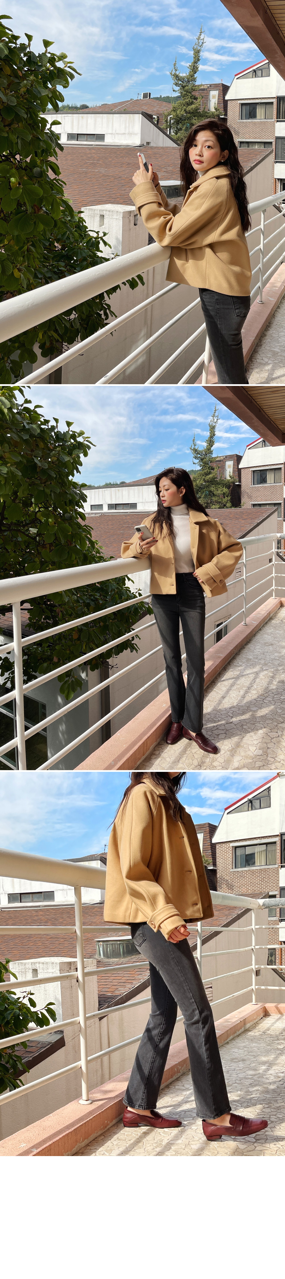 カラーシングルクロップドジャケット | DHOLIC | 詳細画像6