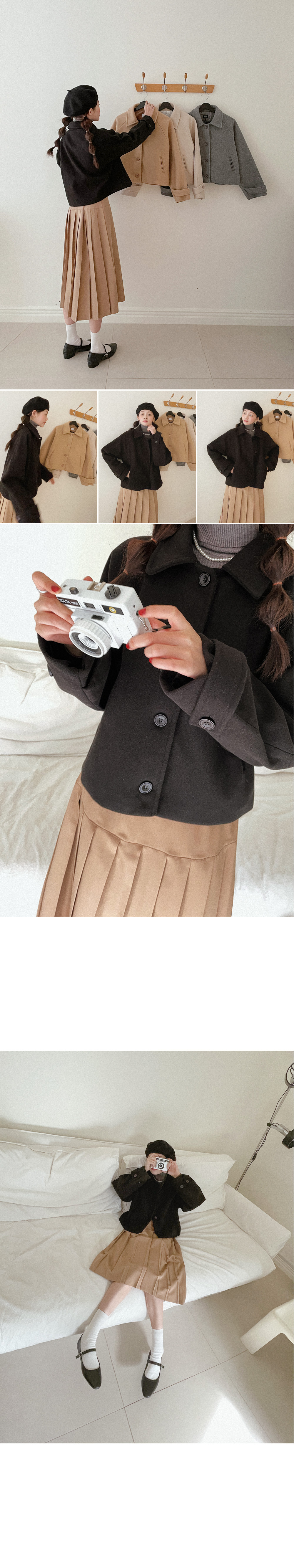 カラーシングルクロップドジャケット | DHOLIC | 詳細画像10