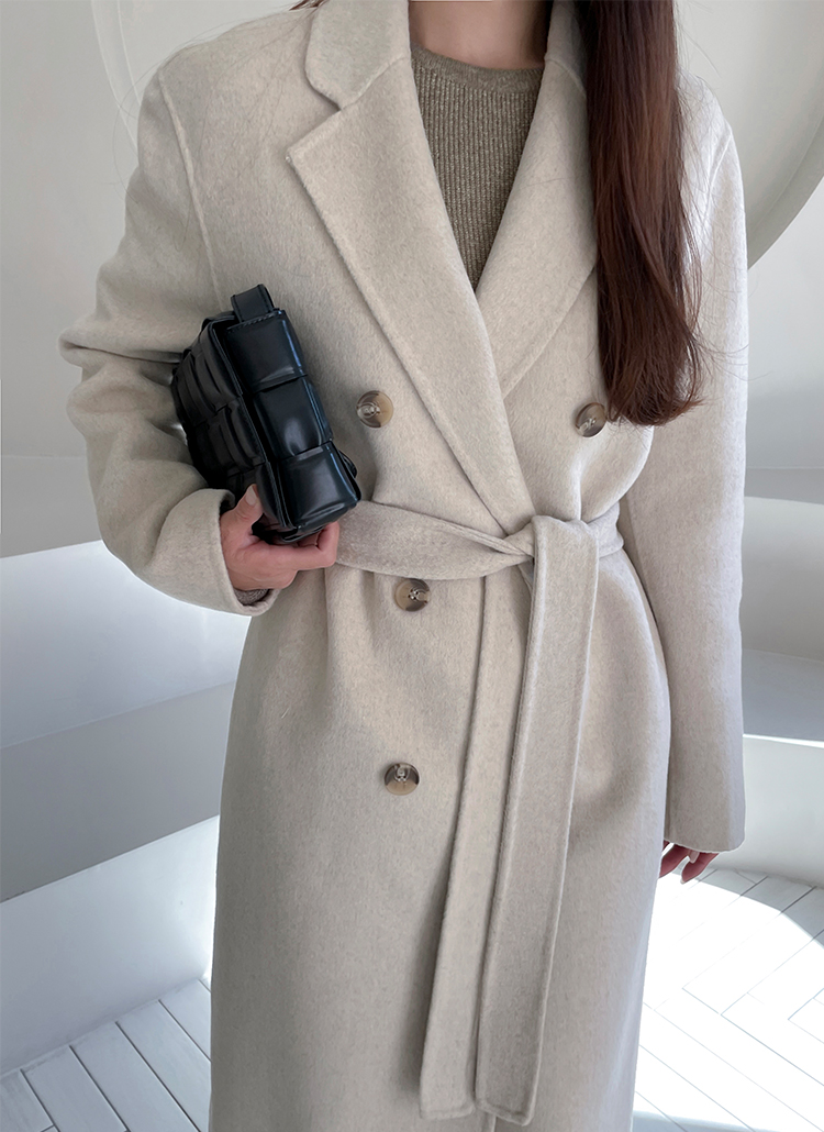 ストラップ付バックスリットハンドメイドコート レディースファッション通販 Dholic