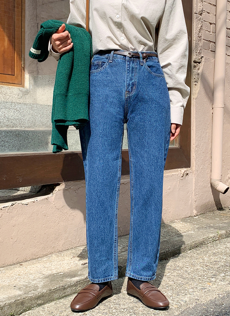 ストレートシルエットデニムパンツ | レディースファッション