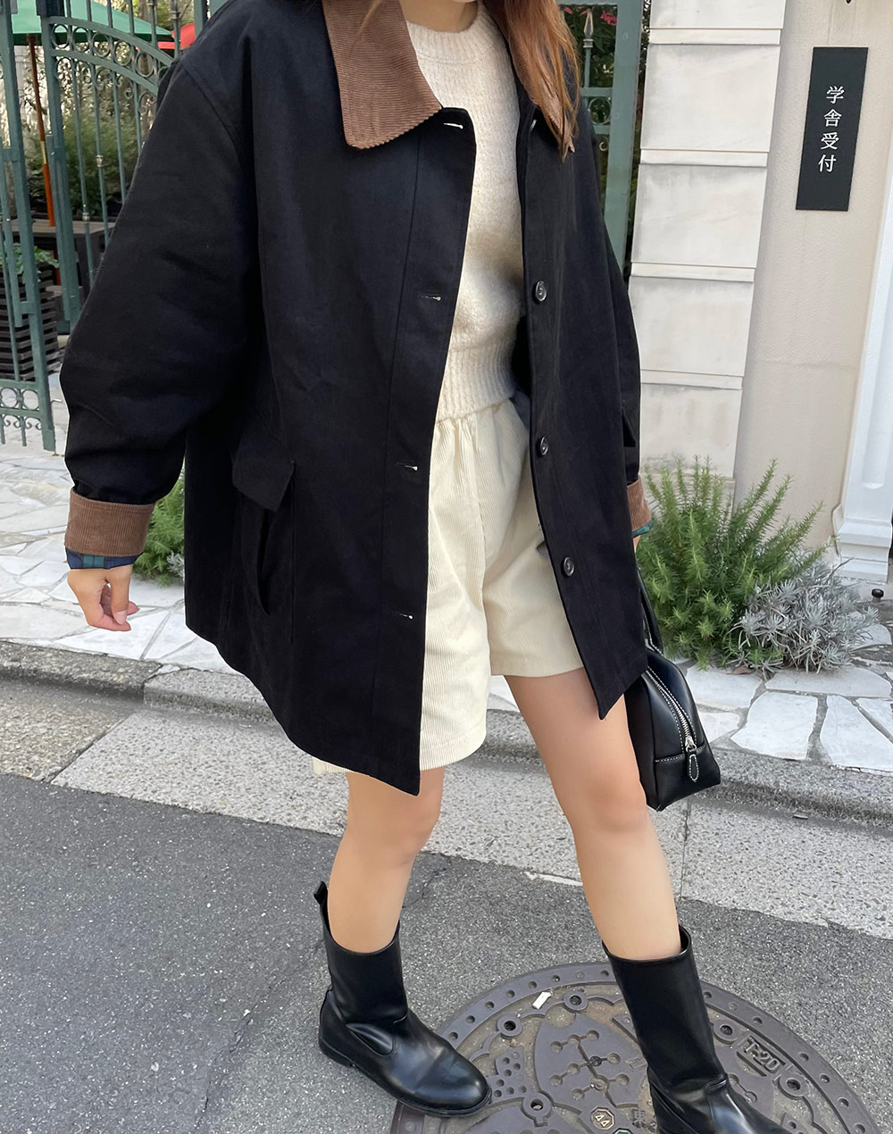 コーデュロイハーフコート | レディースファッション通販 - DHOLIC