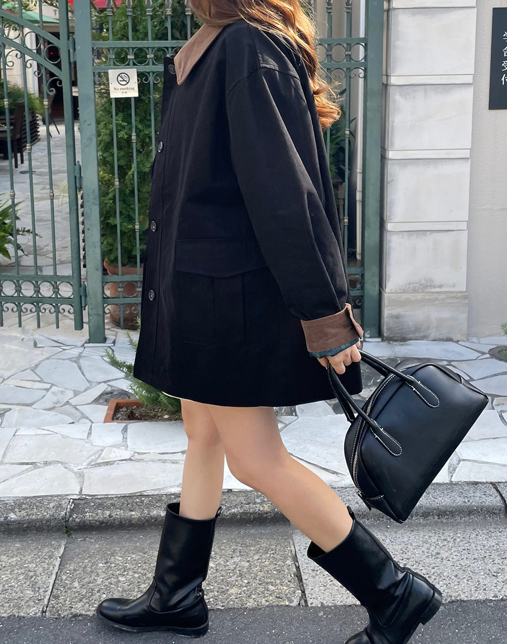 極美品☆ DIOR コーデュロイ アウター モールスキン ハーフコート ブラック コーデュロイハーフコート | レディースファッション通販 - DHOLIC