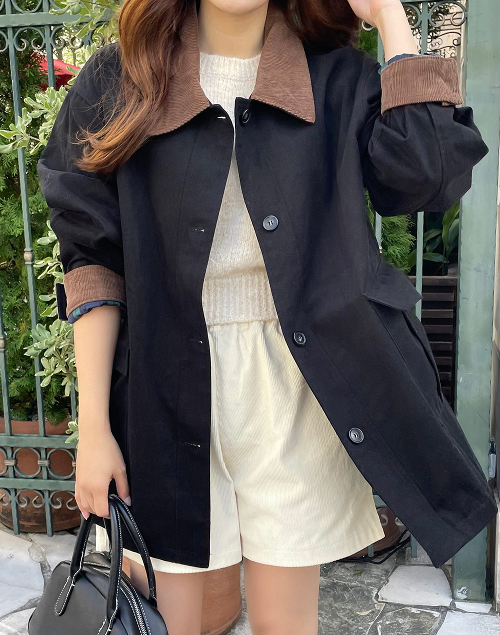 BURBERY  コーデュロイ　ハーフコート BURBERY コーデュロイ ハーフコート