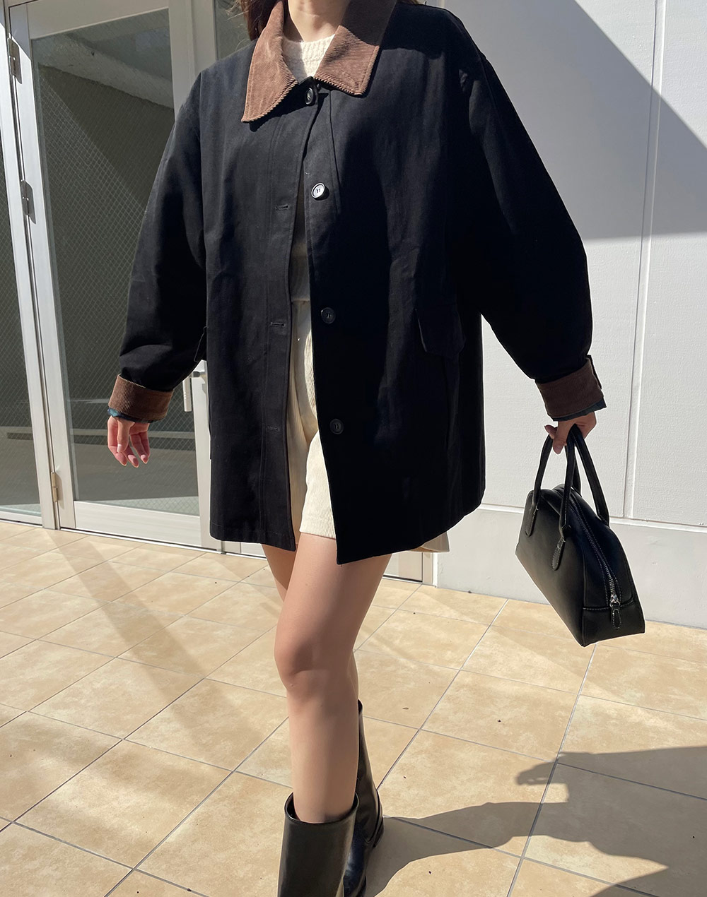 コーデュロイハーフコート | レディースファッション通販 - DHOLIC