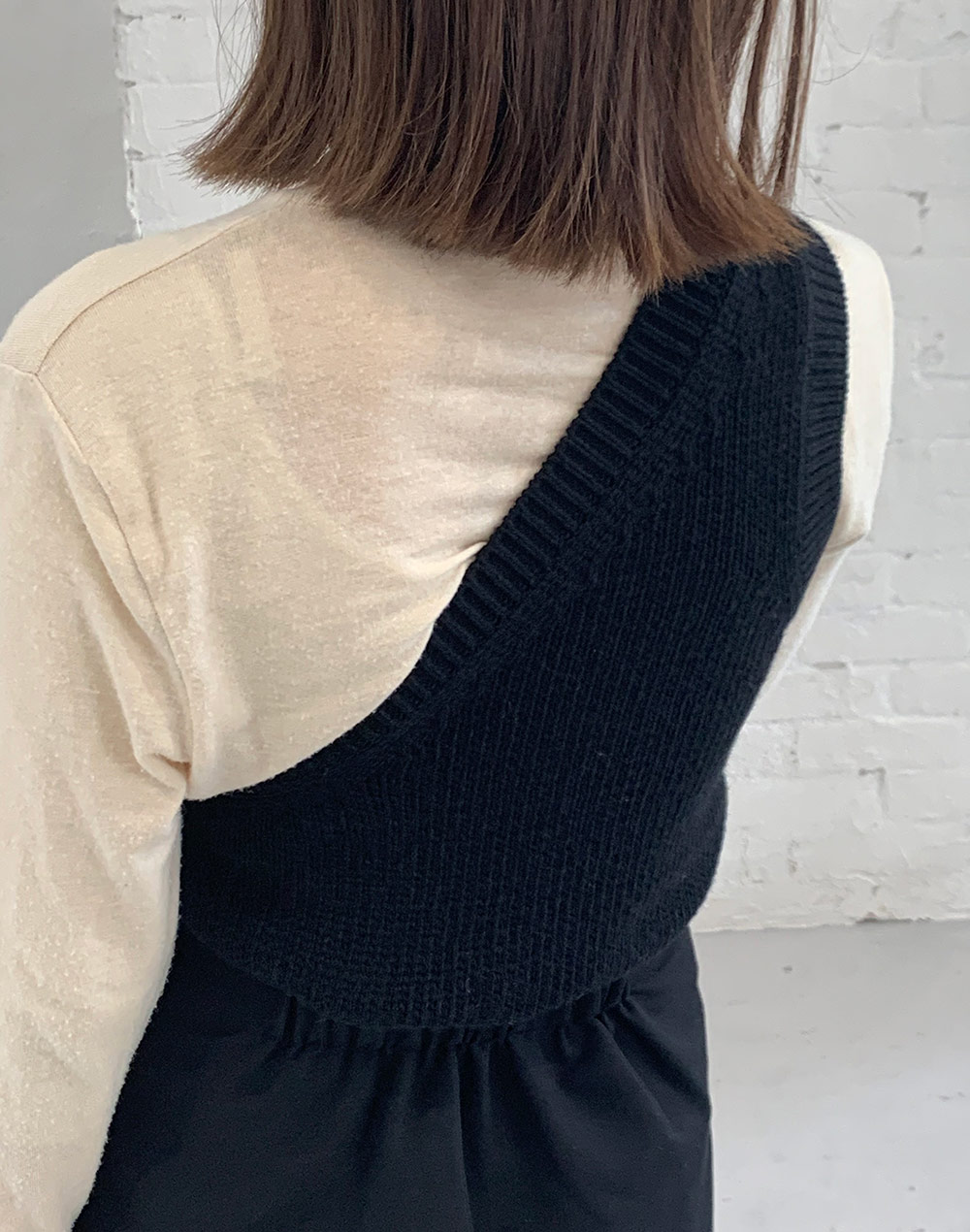 ワンショルダーニットベスト | レディースファッション通販 - DHOLIC