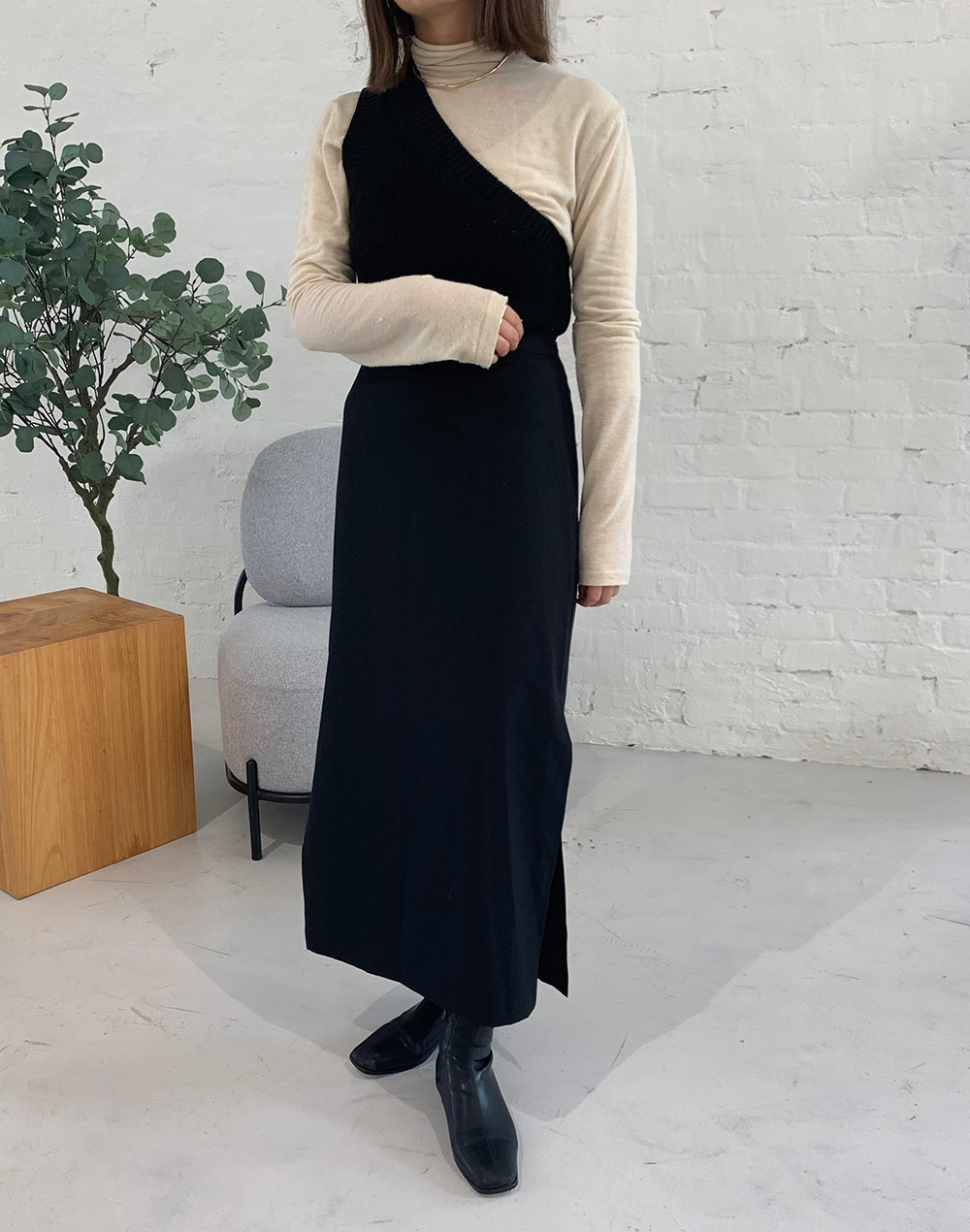 ワンショルダーニットベスト | レディースファッション通販 - DHOLIC