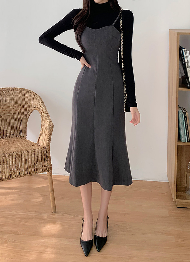 マーメイドラインキャミワンピース | レディースファッション通販 - DHOLIC