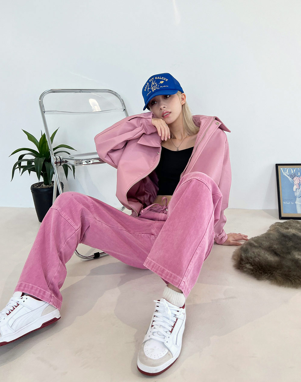 ヴェリテクール　ピンク パンツ 　ゴムウエスト ヴェリテクール ピンク パンツ ゴムウエスト