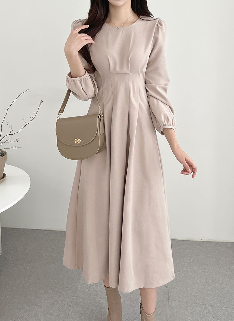 MHLコーデュロイワンピース新品サイズ2新品タグ付き ウエストタックコーデュロイワンピース | レディースファッション通販