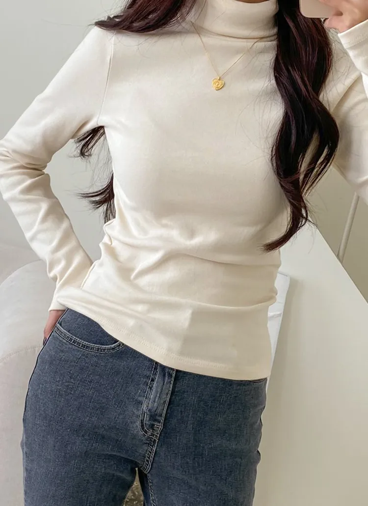 裏起毛タートルネックTシャツ | dangosister | 詳細画像1