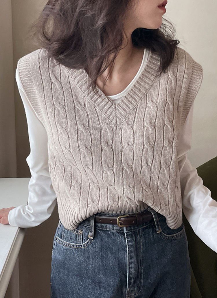 クリームベスト　S　ニット素材　Ｖニット 楽天市場】【クーポンで20％OFF】ベスト ニットベスト