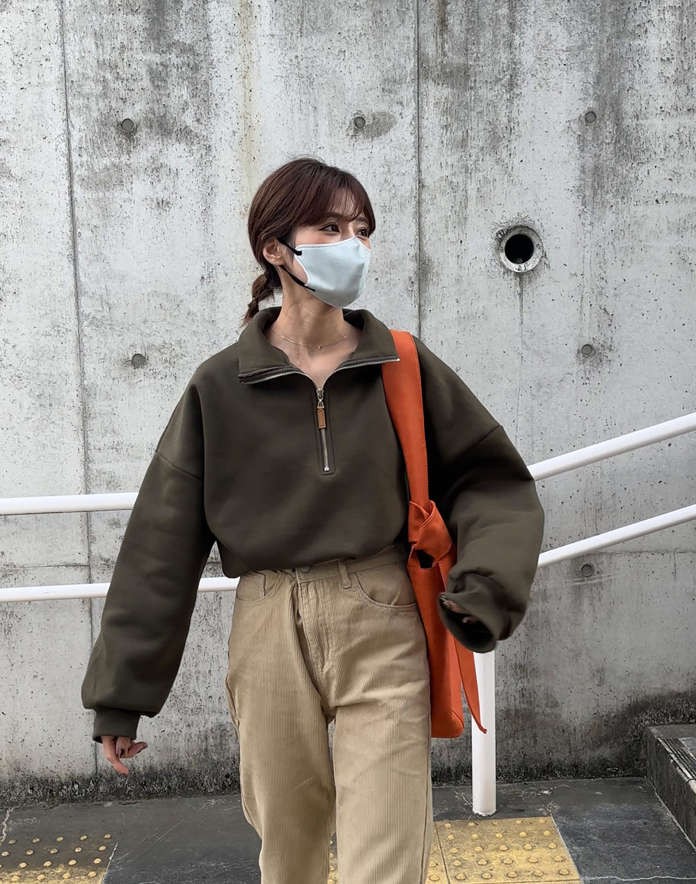 裏起毛ハーフジップスウェット | レディースファッション通販 - DHOLIC
