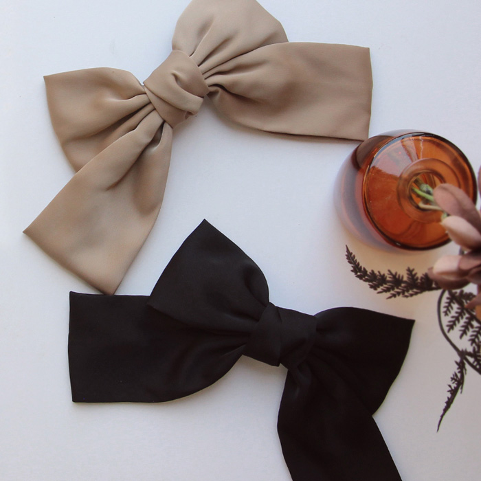 サテンビッグリボンバレッタ | レディースファッション通販 - DHOLIC