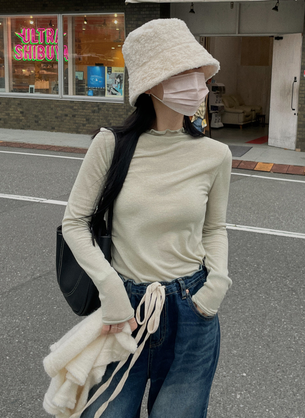 ●手数料無料!! ワンコイン ロングTシャツ ハイネック