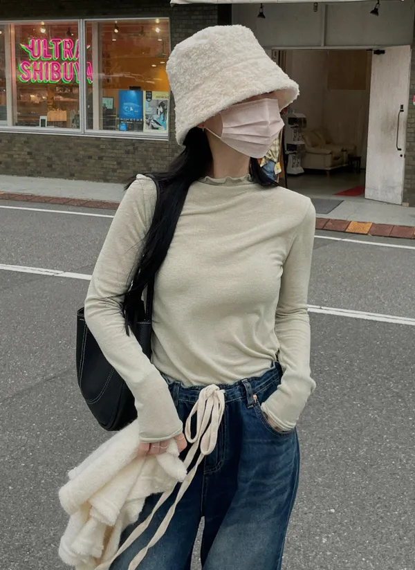 ウェーブモックネックTシャツ | vinvle | 詳細画像1